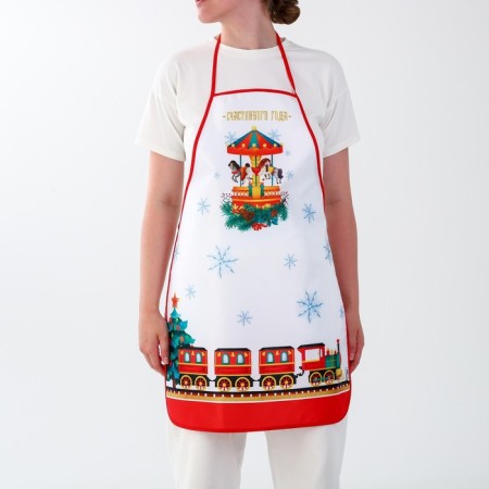 Kitchen apron “Happy Year!”, Polyester, size 50x70 cm-5