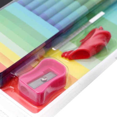 A set of pencils 12 pieces+1 piece, a training simulator for correcting the technique of writing+sharpener-2