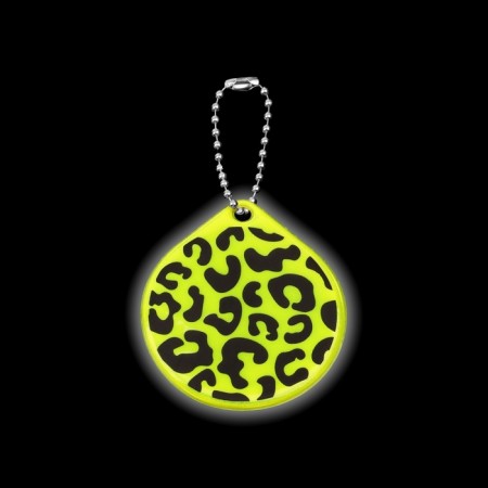 The reflective element "Pattern Leopard", bilateral, 5 × 5.7 cm, color mix-3