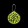 The reflective element "Pattern Leopard", bilateral, 5 × 5.7 cm, color mix