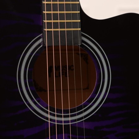Acoustic guitar Music Life QD-H40Q-HW, purple-2