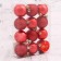 Set of balls plastic D-5 cm, 12 pcs "glossy shine" red