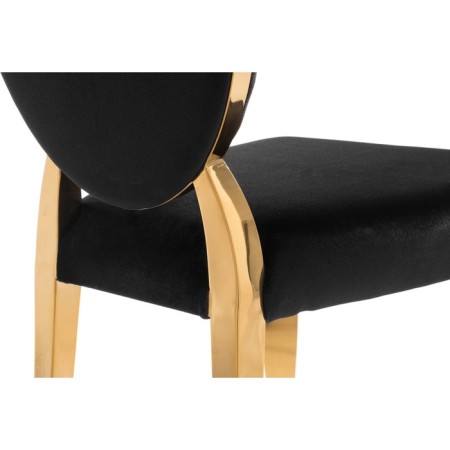 Stool on a metal frame ODDA Metal/fabric, gold/black 50.5x65x91 cm-6