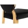 Stool on a metal frame ODDA Metal/fabric, gold/black 50.5x65x91 cm