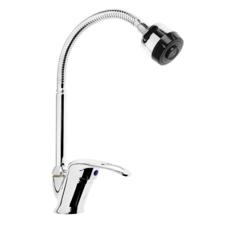 Kitchen mixer "TsS-SM" EP401149, single-leaf, on a hairpin, flexible surge, chrome-1