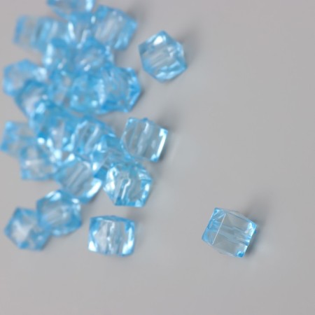 Plastic beads "Crystal multi -graphic. Lavender" Transparent set of 20 g 1x1x1 cm