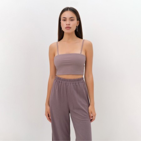 Female set (shirt, trousers, top) KAFTAN "BASE" p. 48, coffee-1