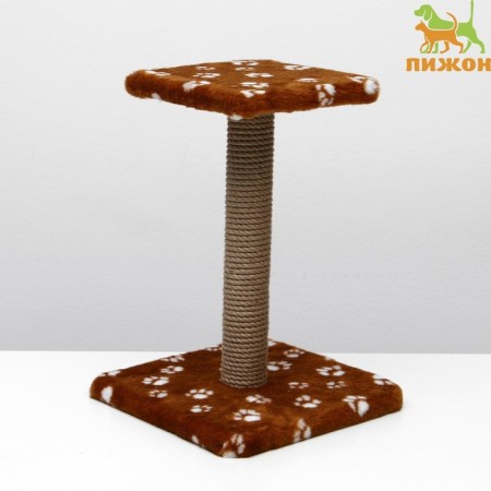 The claw of "shelf" with a stand, 30 x 30 x 40 cm, jute, brown with paws-1