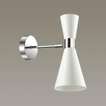Sconces quinn 1x60W E14, chrome, white 26x12x26 cm-2