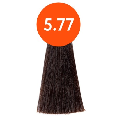 Cream-color hair Permanent Ollin Professional N-Joy, tone 5/77, light brown-haired intensive brown, 100 ml-1