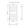 The electric heated towel "Sanprise" circuit P10, 500x1000 mm, left, chrome