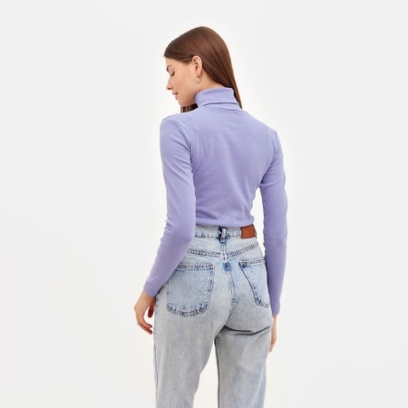 Women's turtleneck Minaku: Basic Line, lilac color, size 42-1