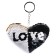 Soft toy "heart" with sequins, on the key fob, 10 cm, white color