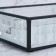 Square organizer for storage, 1 section, glass, with a mirror base, 24 × 14 cm, transparent/black color