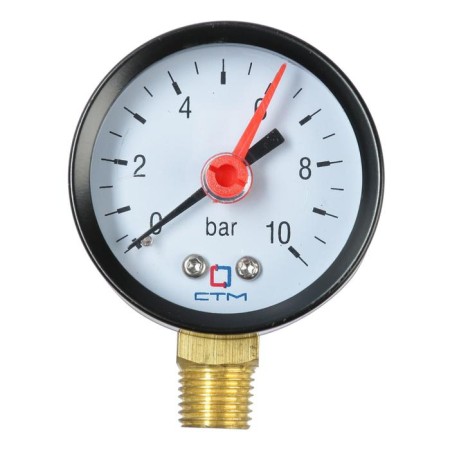 Manometer "CTM", radial, DK 50 mm, 1 MPa, external thread 1/4 "-1