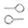 Screw-ring, tundra, white zinc, 2x25 mm, 10 pcs