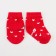 Socks children's baby I am “hearts”, red color, 6-8 cm