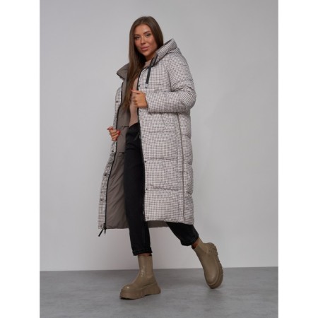 Coat insulated two -sided female, size 48, brown color-26