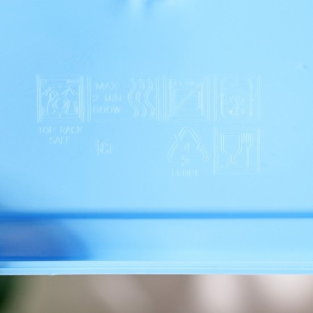 Glass container Snow Box, 1200 ml, with a lid, blue color-2