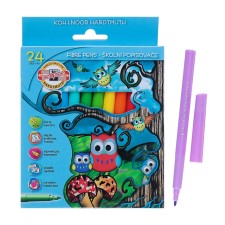 Fleeters 24 colors KOH-I-NOOR 1012/24, cardboard packaging, euro suspension