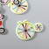 Set of buttons of decorative+ decor tree "Bicycles and mopeds" (set 12 pcs) 2x3 cm