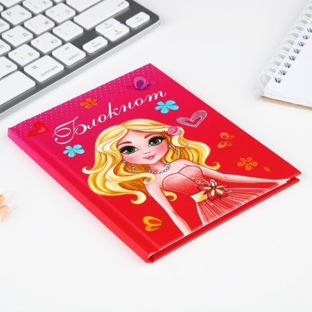 Notepad A6 in a solid cover, 40 sheets of "Princess"-3