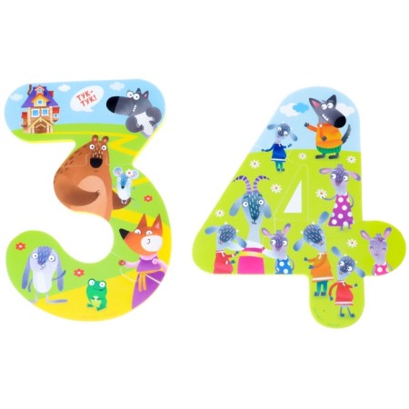 Soft puzzle for kids “Learn numbers: fairy tales”, 5 puzzles, crumb me-5