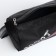Sports bag with zipper, long belt, black color/tricolor