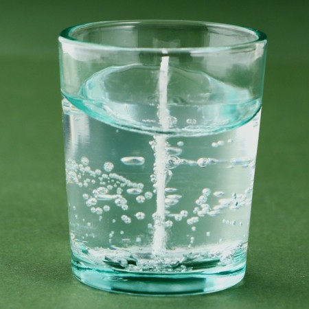 Gel candle in a glass with a decor inside the "blizzard" 5 x 5 x 6 cm-1