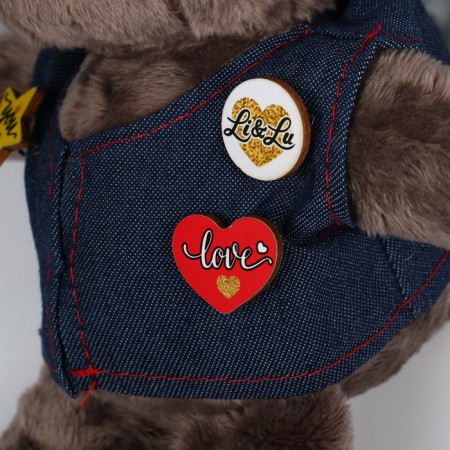 Soft toy "Baby LU in the vest", hare, 25 cm-3