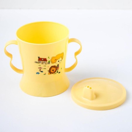 A set of children's dishes, 4 items: bowl, spoon, fork, chip with solid nose 200 ml, MIX color-4