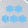 The workpiece of Foamiran "Flower Curly" 10x9.5 cm set 5 pcs. Bright blue