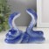 Souvenir Ceramics "Two Cobra with Heart" Blue with gold 4.2x1.2x9.4 cm