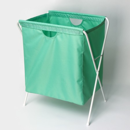 Basket - a bag for linen, 53 × 39 × 62 cm, mint color-5