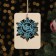 Schildik "Happy Merry Merry and New Year!" tree, patterned, blue snowflake, 8.2x11.5 cm