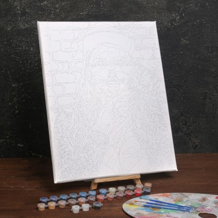 Picture on numbers on a canvas with a subframe "Modern Girl", 40 x 50 cm-2