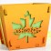 Wooden Kashpo 10 × 10.5 × 9 cm Raphael "September 1", handle ribbon, gradient yellow orange