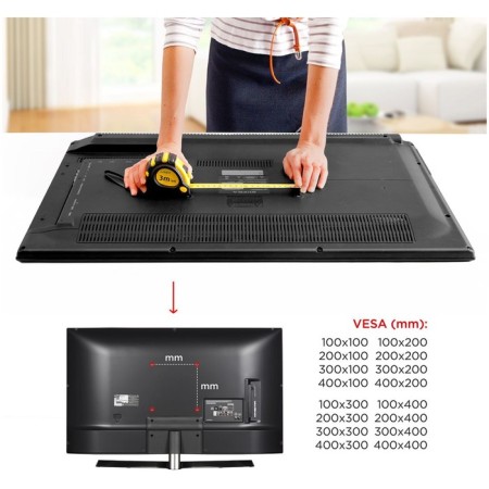 Holder LCD-F4610 Black Black 32 "-65" Max.60kg, wall-mounted 1070468 TV-7