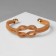 Bracelet Metal "burn" 2 threads, knot, color gold