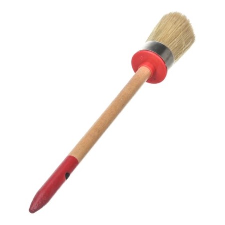 Round bison 01501-30, light bristles, wooden pen, No. 6, 30mm-2