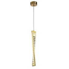 Suspended Indigo, 12015/1p Brass. 1x11W, LED, 935LM, 4000K, 76x76x540/1500 mm, transparent color