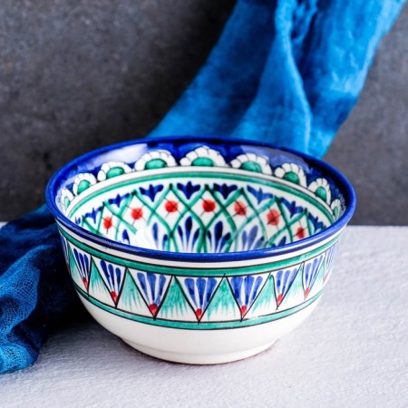 Rishtan ceramics "Patterns" 14.5 cm, small, mix-2