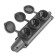 Smartbuy SBE-16-3-00-R outlet, three-seater, rubber, 16 A, 230 V, 2P + PE, with plugs, IP 44