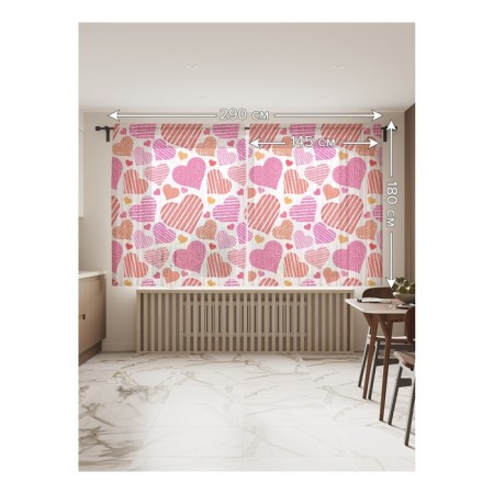 Photo "Many hearts", size 145x180 cm, 2 pcs-1