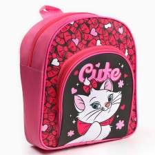 The backpack of the textile is a pocket 25*24*9cm, cats aristocrats