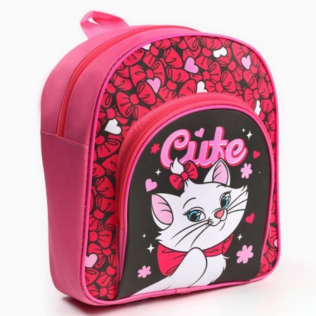 The backpack of the textile is a pocket 25*24*9cm, cats aristocrats