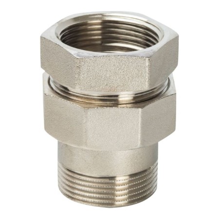 Соединение разъемное STOUT SFT-0041-000112, 1 1/2", ВР, "американка", уплотнение, никелиров