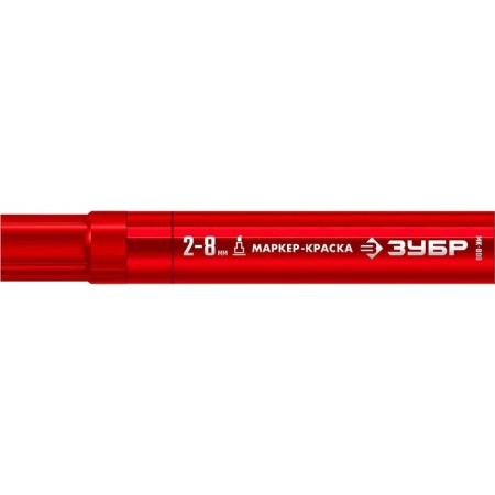 Marker-color construction bison MK-800 06327-3, wedge-shaped, 2-8 mm, red