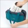 Lightning bag, external pocket, textura, gray/turquoise color