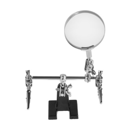 Control holder with clamps and magnifier DEKO HT18, 60 mm, 3x increase-1